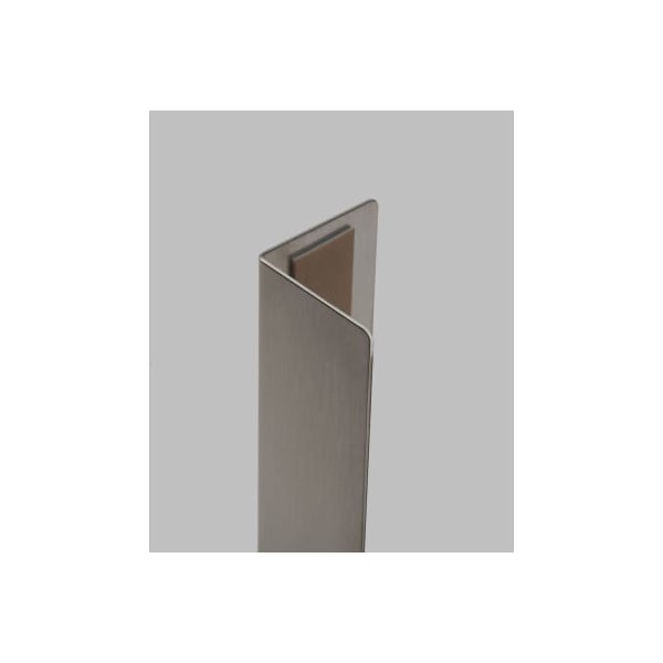Western Fabricating Llc Western Fabricating 90 Degree SS Corner Guard, 16 Ga., 3M Two Sided Tape, Rd. Corners, 60"Lx2"Wx2"H 20206016_90-degree_round-corner_tape - main